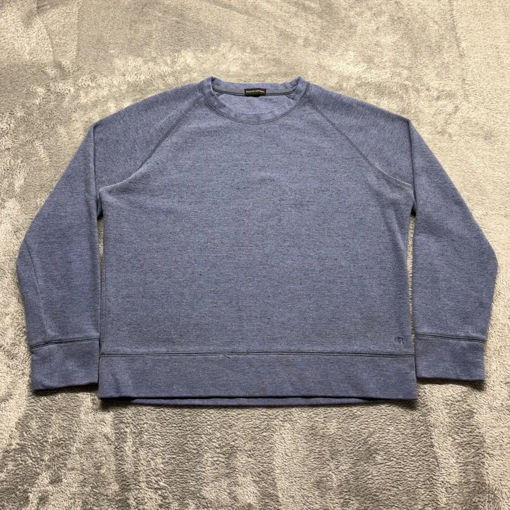 Banana Republic Sweatshirt Mens‎ M Blue Good Raglan Sleeve Crewneck Knit